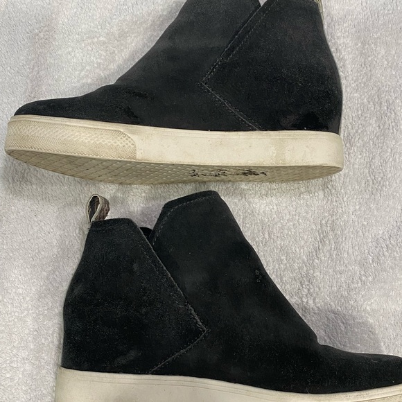 Women’s Dolce Vita Dark Gray Step-in Suede Snakeskin Trim Ankle Booties Boots 9M - Picture 4 of 12